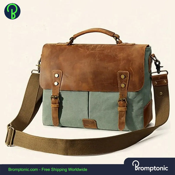 Brompton Retro Laptop Leather Bag Bromptonic