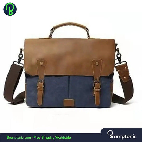 Brompton Retro Laptop Leather Bag Bromptonic