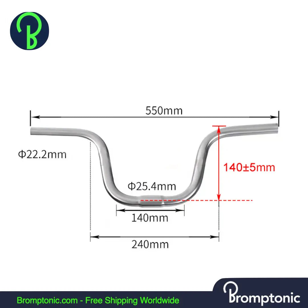 Brompton Ultra Light Titanium M Type Riser Handle Bar