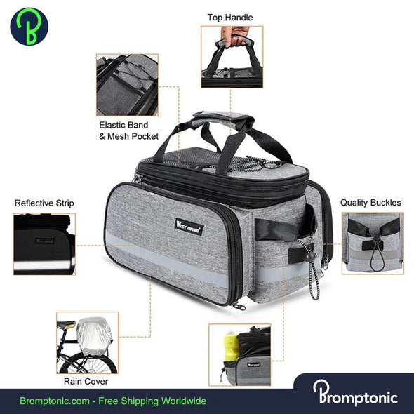 Brompton Waterproof Rear Rack Luggage Bromptonic