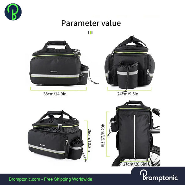 Brompton Waterproof Rear Rack Luggage Bromptonic