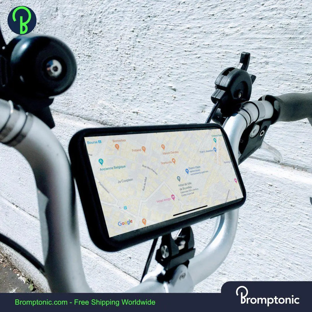 Brompton iPhone mount fits with any smart phone - Bromptonic