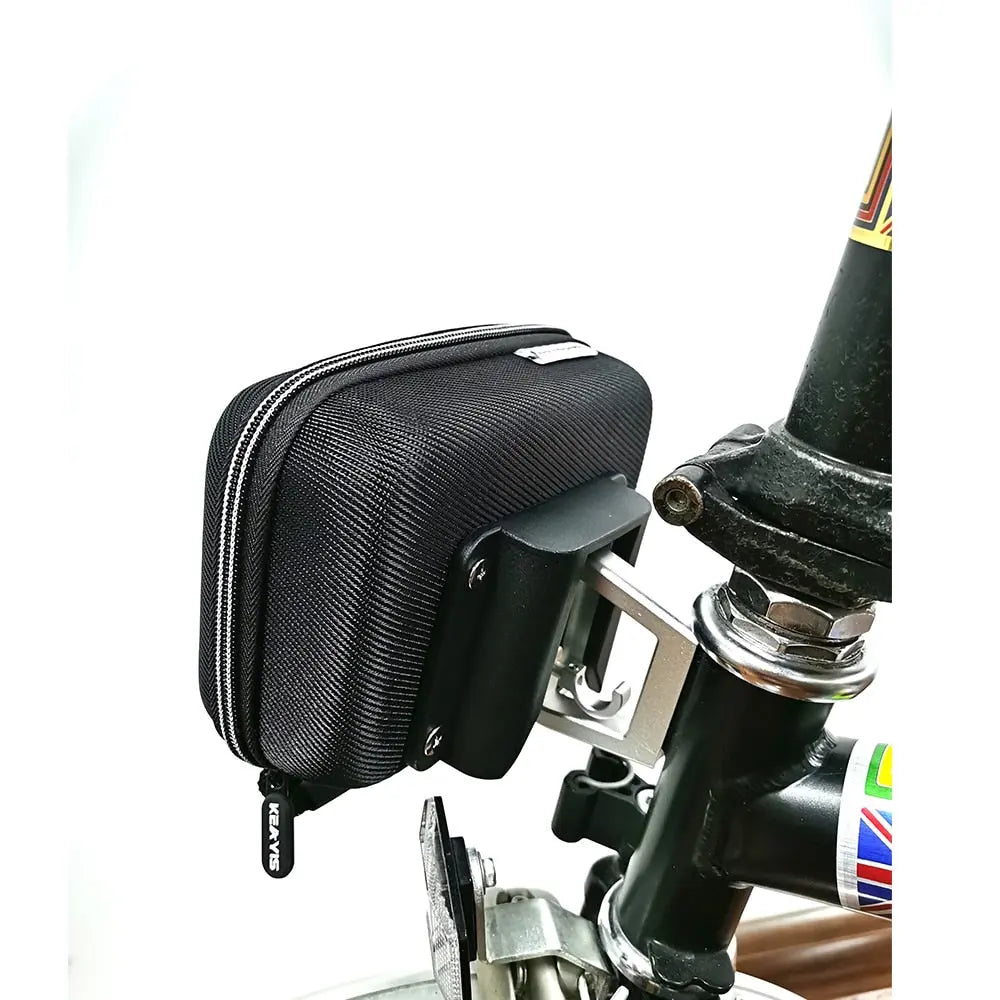 Borsa Anteriore Vincita Per Bicicletta Brompton - 8 Litri, Con Telaio E Copertura Antipioggia, Colore Nero