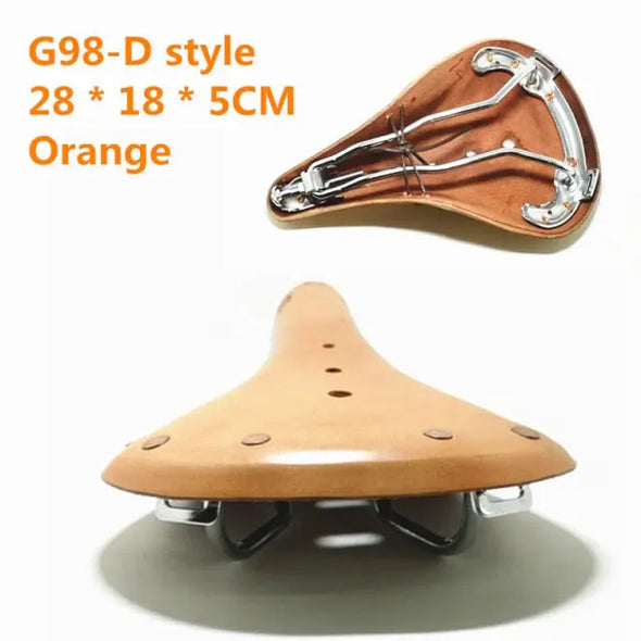 Vintage Retro Leather Seat For Brompton Bromptonic